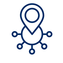 Blaues Icon schnelle Verfügbarkeit