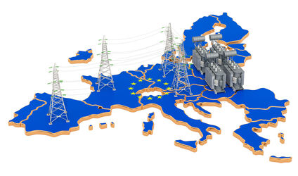 Map of Europe with network development plan