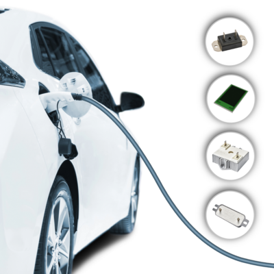 EV car with automotive resistors 